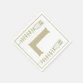 アルファベット文字ブロック赤男女兼用ちゃんシャワー スタンダードカクテルナプキン (角)