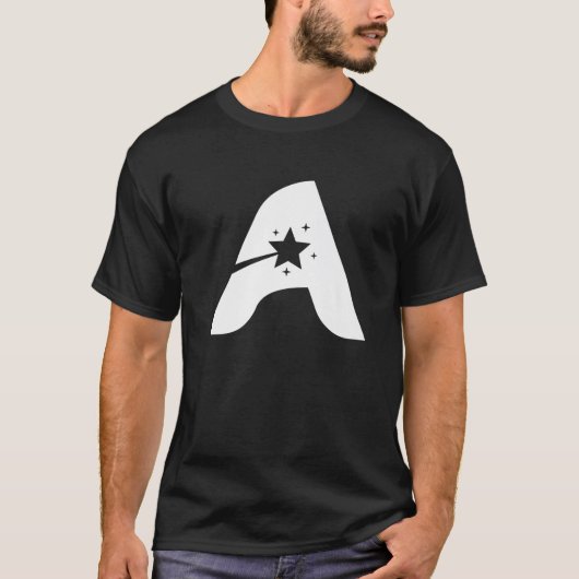 アルファベット文字モノグラムイニシャル Tシャツ (正面)