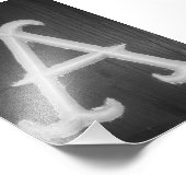 アルファベット文字写真A10白黒4x6 フォトプリント (角)