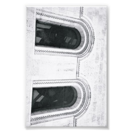 アルファベット文字写真B1白黒4x6 フォトプリント (正面)