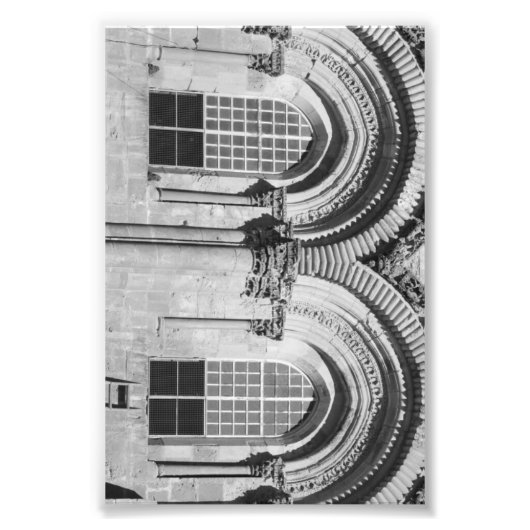 アルファベット文字写真B7白黒4x6 フォトプリント (正面)