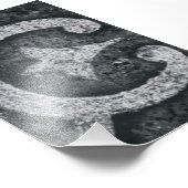 アルファベット文字写真C1白黒4x6 フォトプリント (角)