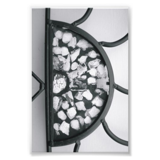 アルファベット文字写真D5白黒4x6 フォトプリント (正面)