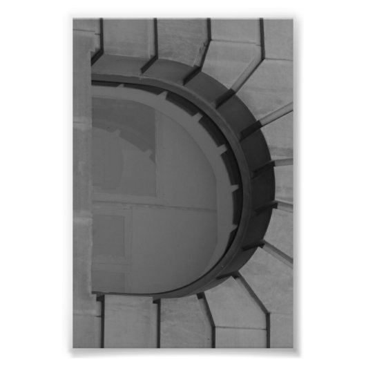 アルファベット文字写真D7白黒4x6 フォトプリント (正面)