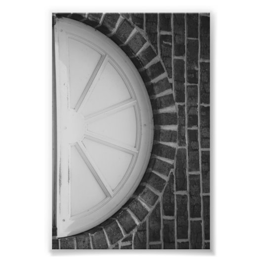 アルファベット文字写真D8白黒4x6 フォトプリント (正面)