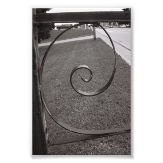 アルファベット文字写真E1白黒4x6 フォトプリント (正面)