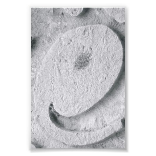 アルファベット文字写真E4白黒4x6 フォトプリント (正面)