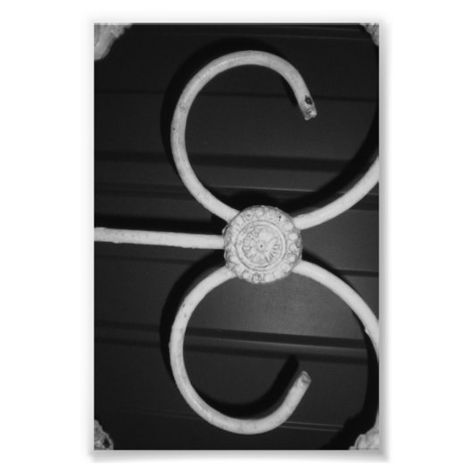 アルファベット文字写真E8白黒4x6 フォトプリント (正面)