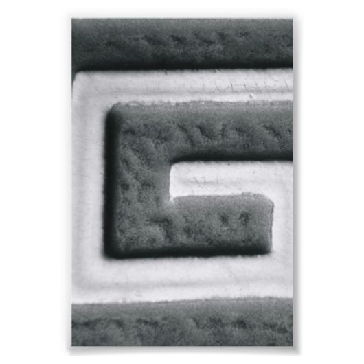 アルファベット文字写真G2白黒4x6 フォトプリント (正面)