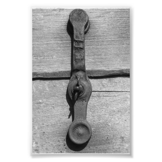 アルファベット文字写真I10白黒4x6 フォトプリント (正面)