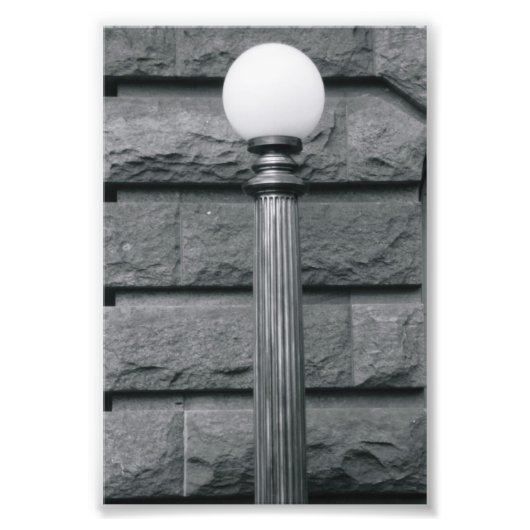 アルファベット文字写真I2白黒4x6 フォトプリント (正面)