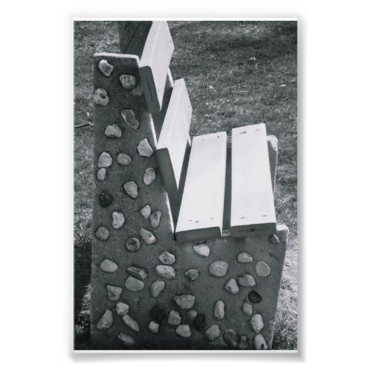 アルファベット文字写真L1白黒4x6 フォトプリント (正面)