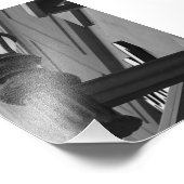 アルファベット文字写真L8白黒4x6 フォトプリント (角)