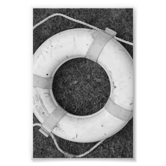 アルファベット文字写真O2白黒4x6 フォトプリント (正面)