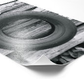 アルファベット文字写真O3白黒4x6 フォトプリント (角)