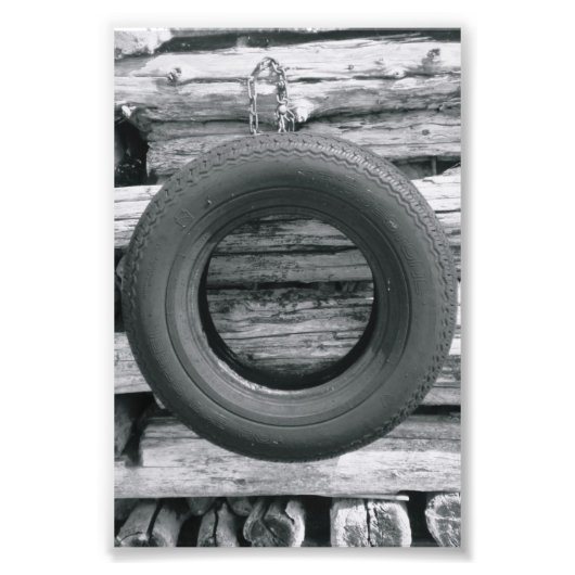 アルファベット文字写真O3白黒4x6 フォトプリント (正面)