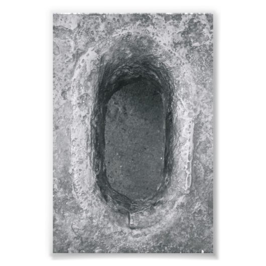 アルファベット文字写真O6白黒4x6 フォトプリント (正面)