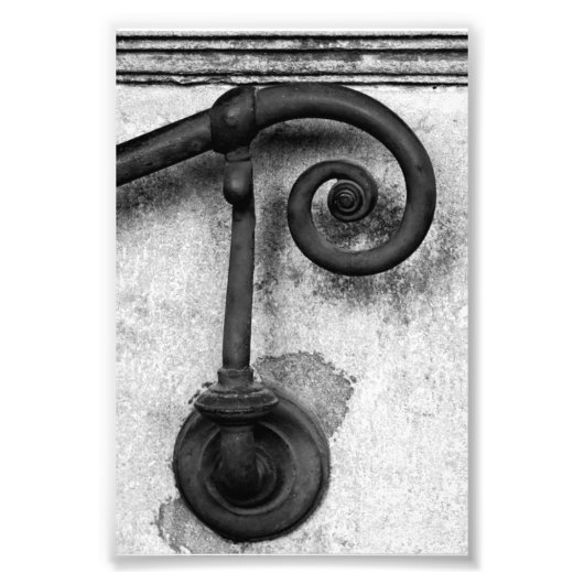 アルファベット文字写真P4白黒4x6 フォトプリント (正面)