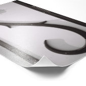 アルファベット文字写真S1白黒4x6 フォトプリント (角)