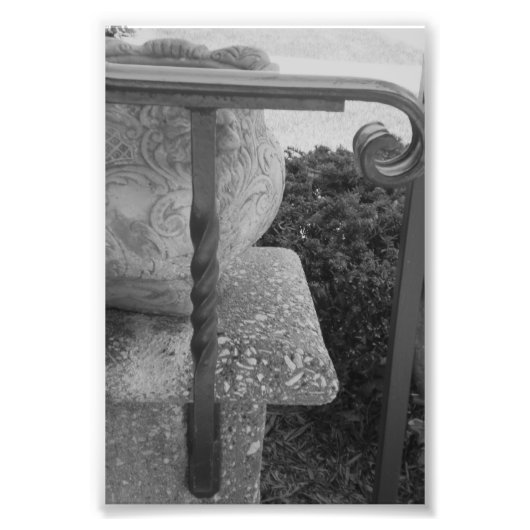 アルファベット文字写真T1白黒4x6 フォトプリント (正面)