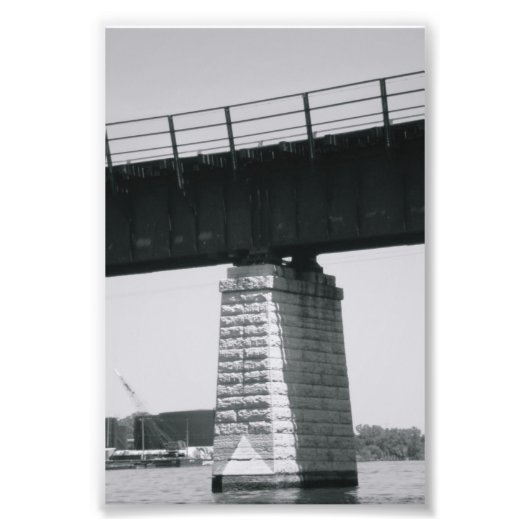 アルファベット文字写真T6白黒4x6 フォトプリント (正面)