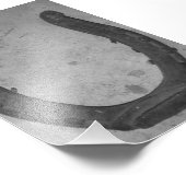 アルファベット文字写真U4白黒4x6 フォトプリント (角)