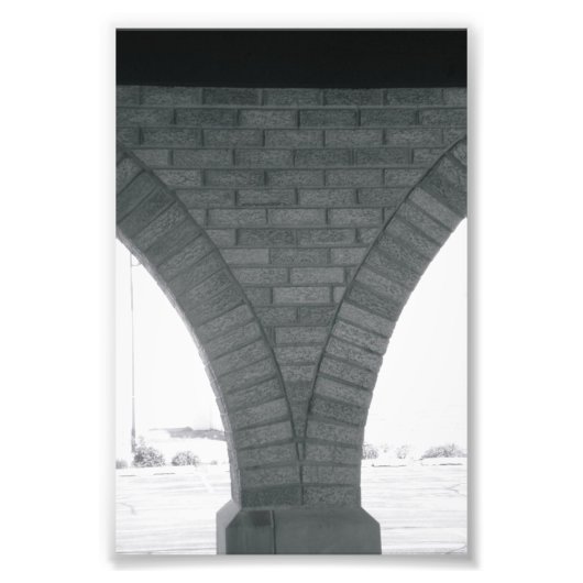 アルファベット文字写真V1白黒4x6 フォトプリント (正面)