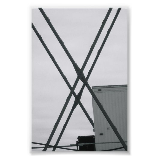 アルファベット文字写真X2白黒4x6 フォトプリント (正面)