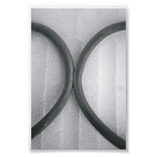 アルファベット文字写真X4白黒4x6 フォトプリント (正面)