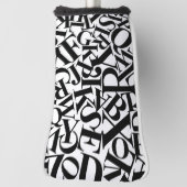 アルファベット文字 ゴルフヘッドカバー (回転90)