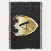 アルファベット文字 スローブランケット (正面縦)