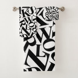 アルファベット文字 バスタオルセット