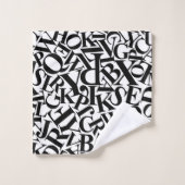 アルファベット文字 バスタオルセット (ウォッシュタオル)