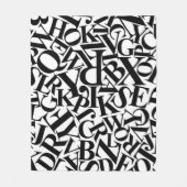 アルファベット文字 フリースブランケット (正面)