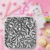 アルファベット文字 ペーパープレート (パーティー)