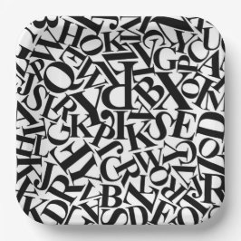 アルファベット文字 ペーパープレート