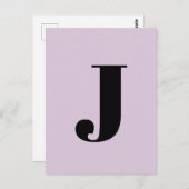 アルファベット文字 |ミニマルカスタムリストのパモダンープル ポストカード (正面/裏面)