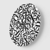 アルファベット文字 ラージ壁時計 (傾斜)