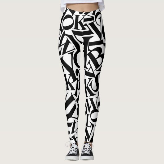 アルファベット文字 レギンス (正面)