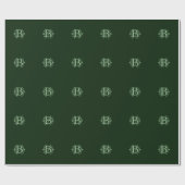 アルファベット文字 – 文字B – 緑 ラッピングペーパー (フラット)