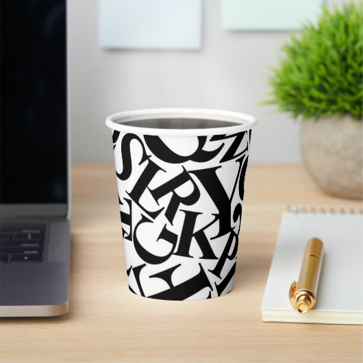 アルファベット文字 紙コップ (インサイチュ)