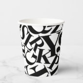 アルファベット文字 紙コップ (正面)