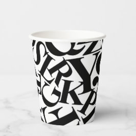 アルファベット文字 紙コップ