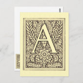 アルファベット文字Aはがき ポストカード (正面/裏面)