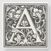 アルファベット文字Aヴィンテージ ストーンコースター (正面)