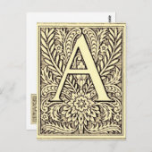 アルファベット文字A ポストカード (正面/裏面)