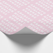 アルファベット文字Abcパターンピンク白い子供のギフト ラッピングペーパー (角)