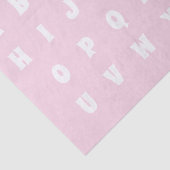 アルファベット文字Abcパターンライトピンク白 薄葉紙 (詳細)