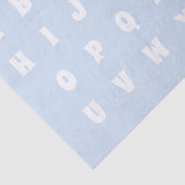 アルファベット文字Abcパターンライトブルー 薄葉紙 (詳細)