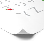 アルファベット文字ABC教育リンゴ果実 ポスター (角)